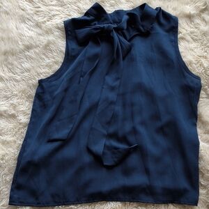 Elegant Navy Sleeveless Top